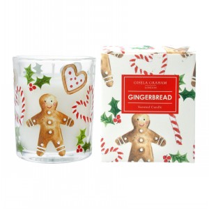 Gingerbread & Candy Cane Boxed Candle Sml
